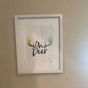 15” x 12” “Oh Deer” framed print.